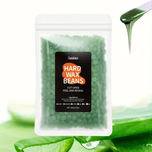 Aloe Vera Hair Removal Wax, Hard Wax, Gentle Stripless Waxing for All Skin Types, Unfragranced and Hypoallergenic Wax Beads for Body, Face, Hands, Legs, Back, Private Area, Cream