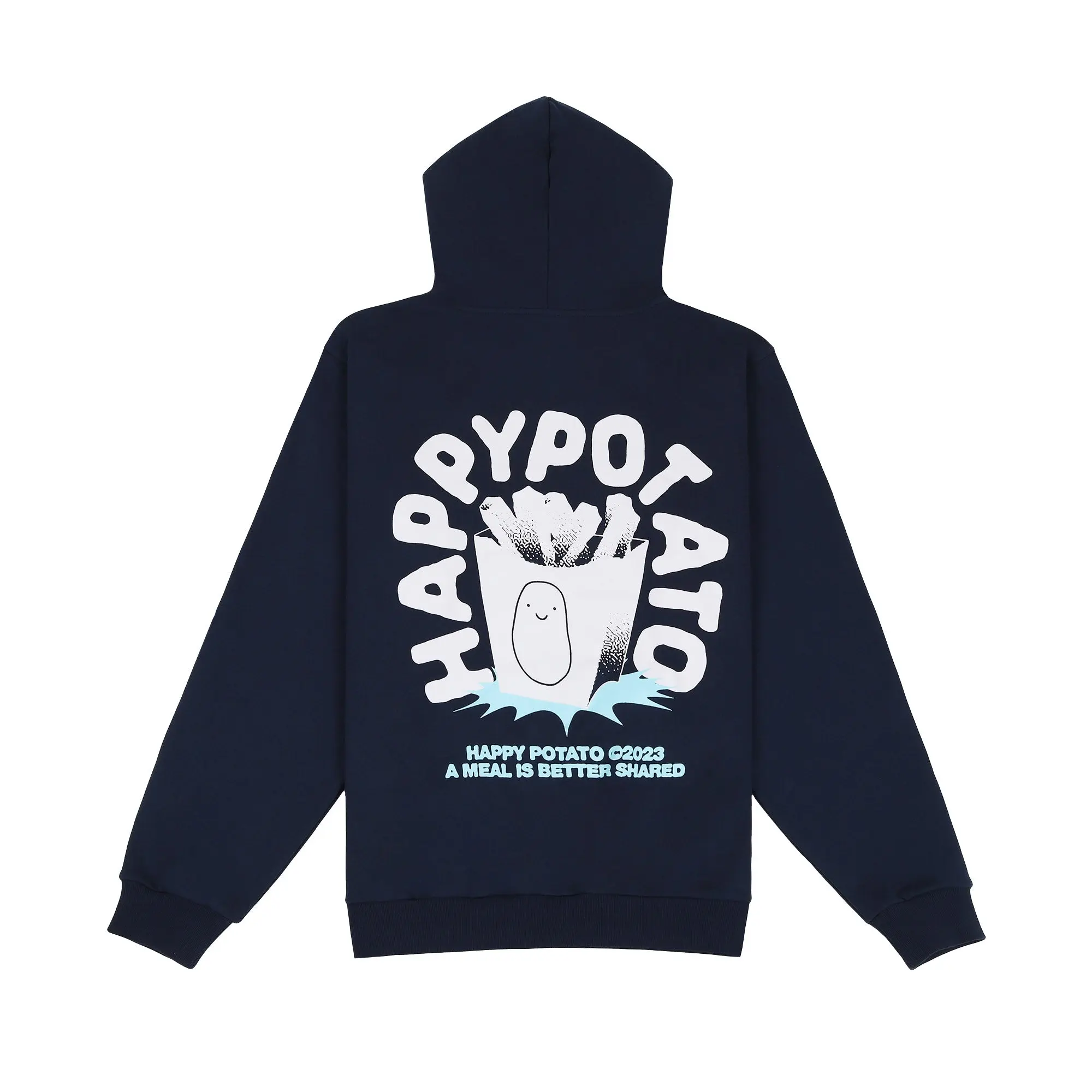 Happy Fry Blue Hoodie