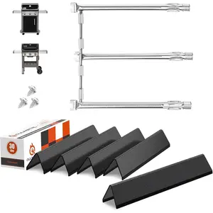 Spirit e310 Grill , 7636 Flavorizer Bars and 69787 Burner Tube Kit for Weber Spirit 300 and GS4 Spirit II E310 Spirit E310 E/S315 E/S320 Grills With Front Control, Heat Plates 15.3" & Burner 18"