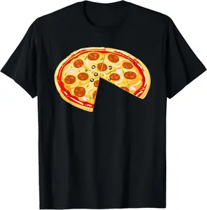 Pizza Missing A Slice Matching Set Couple Family TShirt T-Shirt Pure Cotton Graphic Tees Menswear Top: Gifts for Men & Women