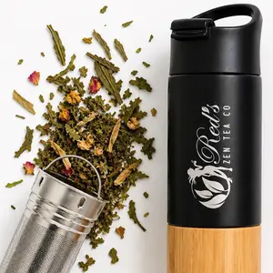 Red's Zen Tea Co. Bamboo Stainless Steel Tea Infuser for Perfect Brewing Experience