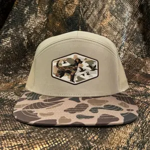 Duck Hunting Dog Trucker Hat Boykin Spaniel Camo Snapback Hunting Cap Outdoor Gift for Hunters, Camouflage Snapback Gift For Working Men