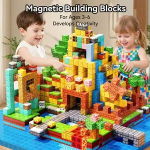Multi-function Magnetic Building Blocks Set 500/300PCS, Magnetic Construction Set, STEM Montessori Sensory Toddlers Toys for Kids 4-8 Boys Girls, 3D Magnetic Tiles Stacking, Puzzle Magnet Cubes Build Mine Magnet World Set, Creative Birthday Gifts