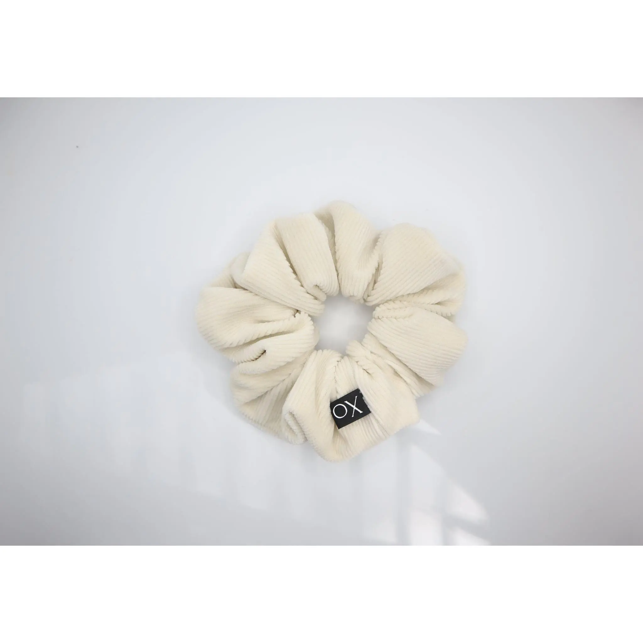 Sofi Oversized Ribbed Velvet Scrunchie • Ivory ♡🤍