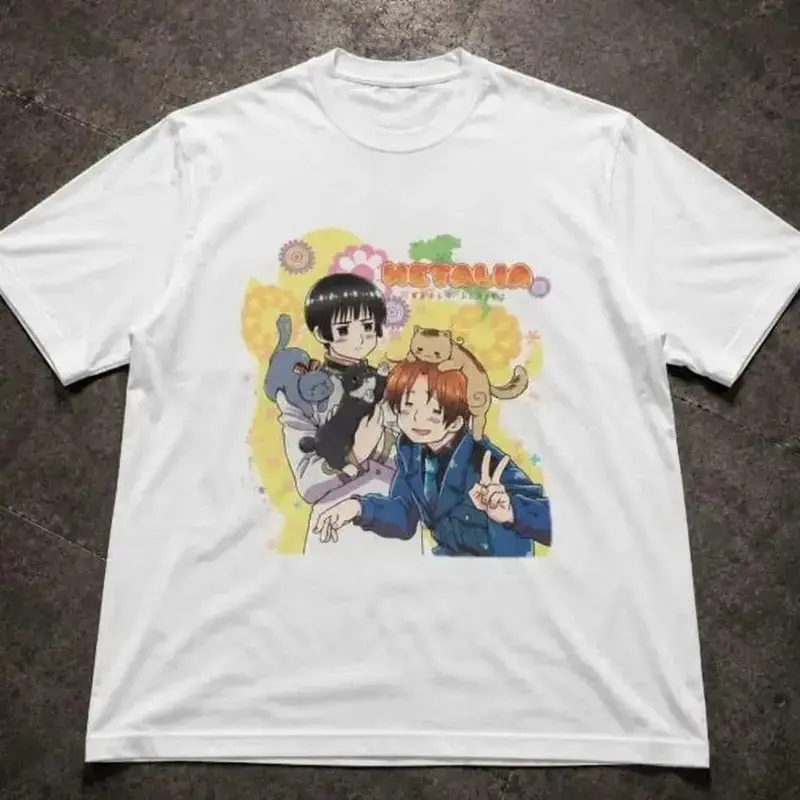 Hetalia Unisex Anime T-Shirt, Vintage Anime T-Shirt, Vintage Funny T-Shirt, Gift For Fan