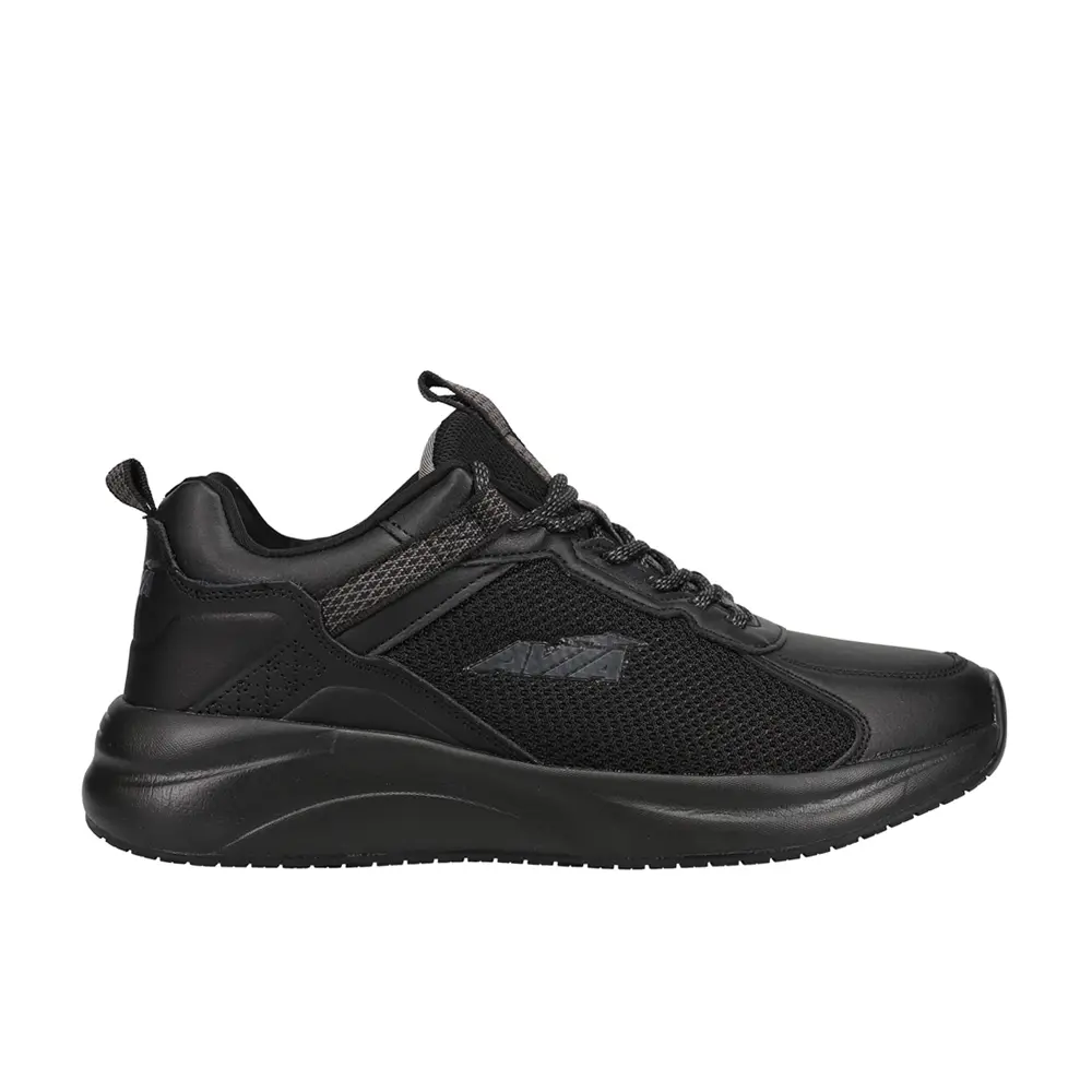 Avia Mens Avi-Canyon Slip Resistant Soft Toe Lace Up  Work Safety Shoes Casual - Black