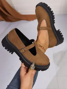 Lolita style Mary Jane shoes for women, with lace-up retro design and flat soles, featuring anti-slip outsoles. Suitable for casual dates, office wear, daily outings, T-bar strap, comfortable thick soles to add height.