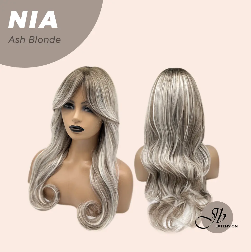 JBEXTENSION 24 Inches Curly Women Fashion Wig with Bangs NIA