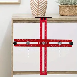 Metric/Imperial Cabinet Hardware Fixtures - Fixture Drilling Guide Handle Template, Cabinet Handle Knob Template Positioner, Drawer Installation Positioning Ruler, Precision Hole Positioner for DIY Cabinet Installation