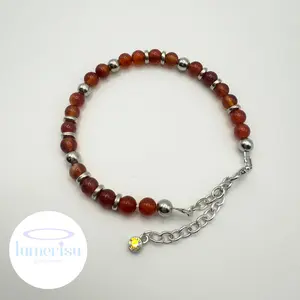 handmade “radiant” natural stone beaded bracelet