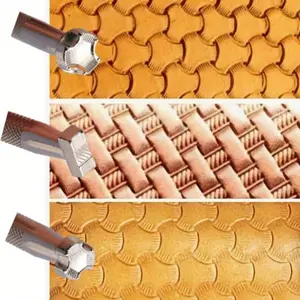 3 Pcs Set Piece Artificial Leather Embossing Kit, DIY Craft Carving Seal Tool, Used for Leather Craftsmanship