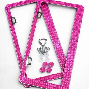 Pink bling diamond license plate frames. Pink bling diamond license plate frames.