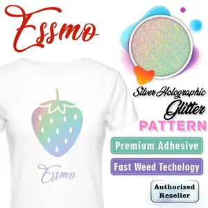 ESSMO™ Silver Holographic Glitter Pattern Heat Transfer Vinyl HTV SP22