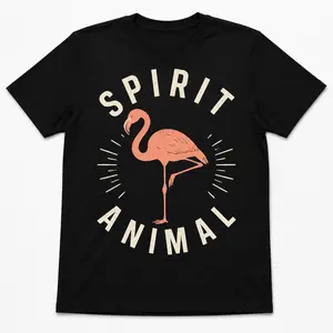 Pink Flamingo Spirit Animal Shirt, Trendy Mens Top