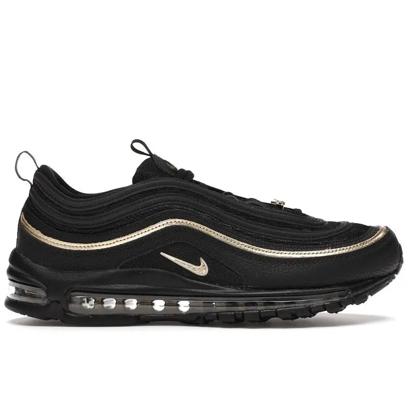 Nike Men's Air Max 97 CM Black Metallic Gold Running Shoes, from StockX