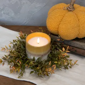 12" Harvest Mexican Fern Candle Ring