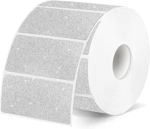 STARBOLING Direct Thermal Label 2.25"x1.25" Inch Holographic Shiny Silver Barcode Stickers for Address Shipping Compatible with Rollo Label Printer & MUNBYN Zebra 300 Labels