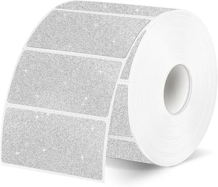 Starboling Holographic Barcode Labels - 2.25"x1.25" Thermal Address Stickers, Thermal Label Printer Compatible, Metallic Vinyl with Holographic Shine & Rainbow Effect, for E-commerce Shipping, Office Use