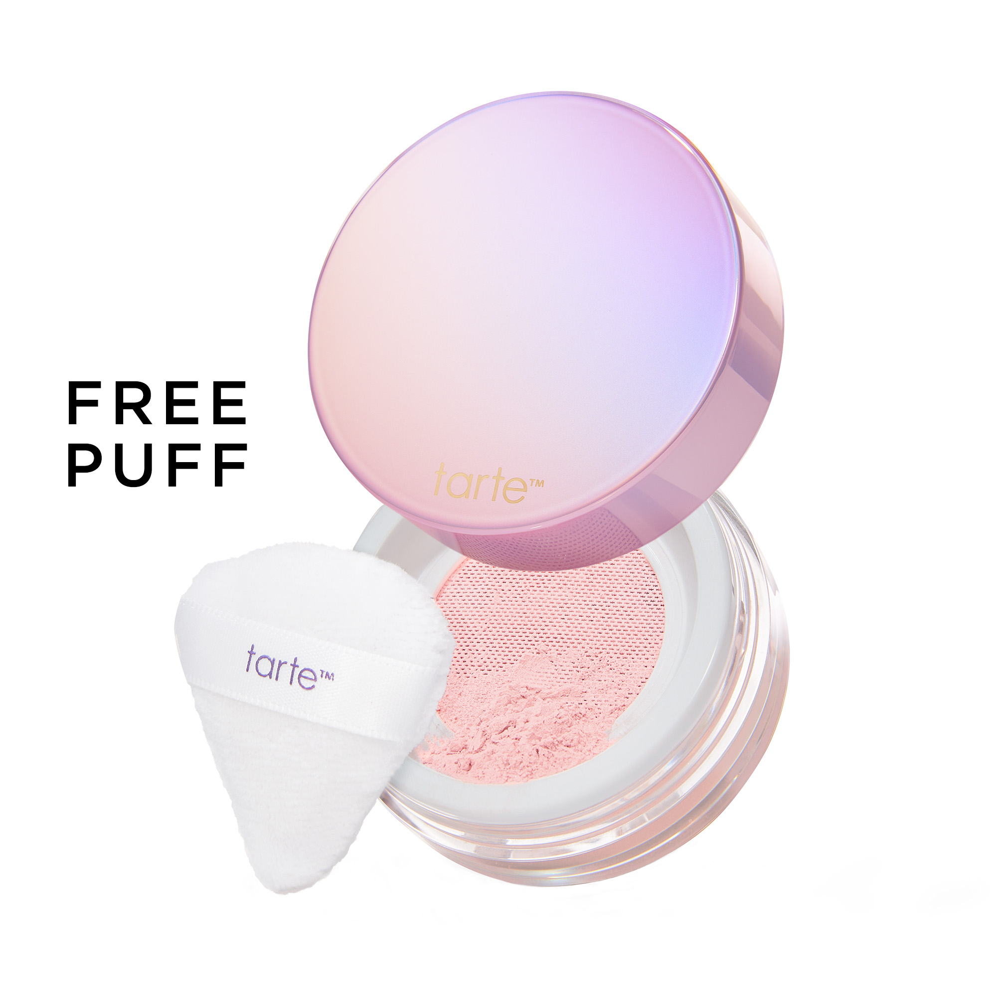 tarte creaseless loose setting powder - free setting puff