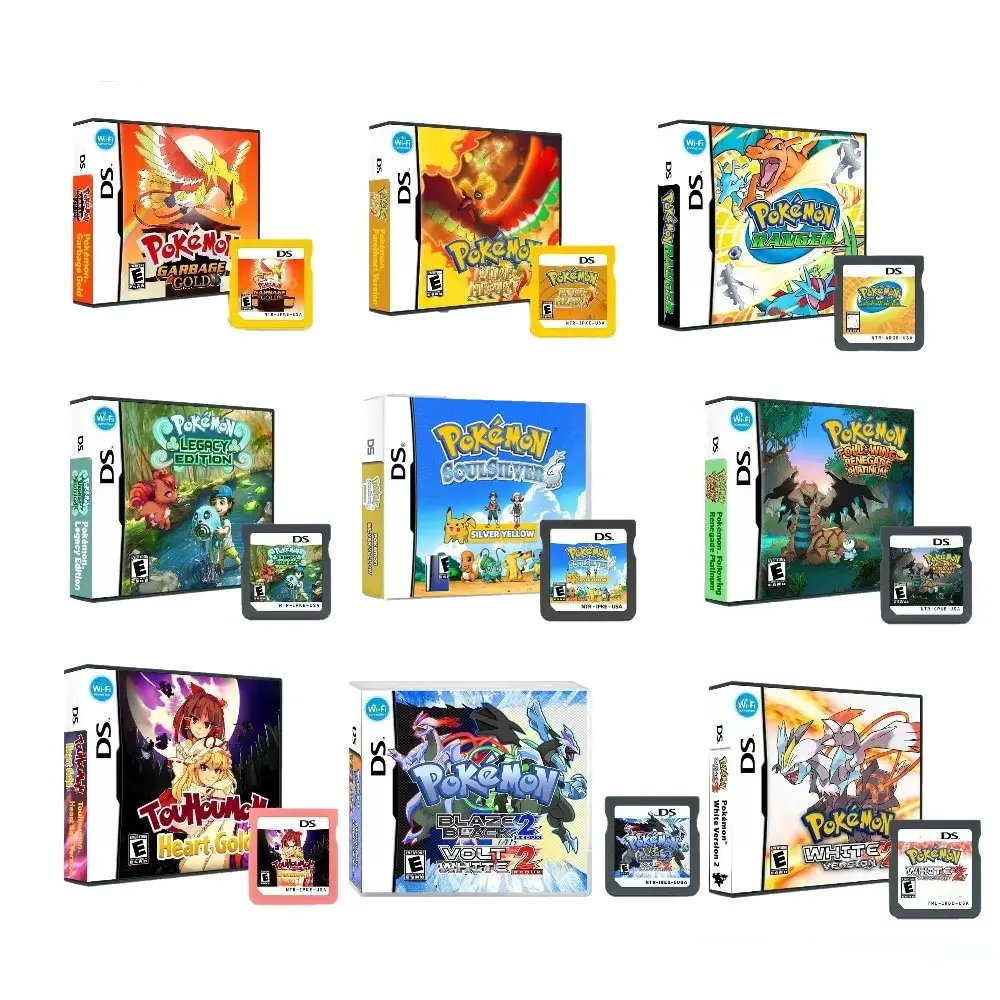 NDS Game Card，Pokémon series Platinum， Pure Heart ，True Soul ， Conquest，Garbage Gold， New Version English Game