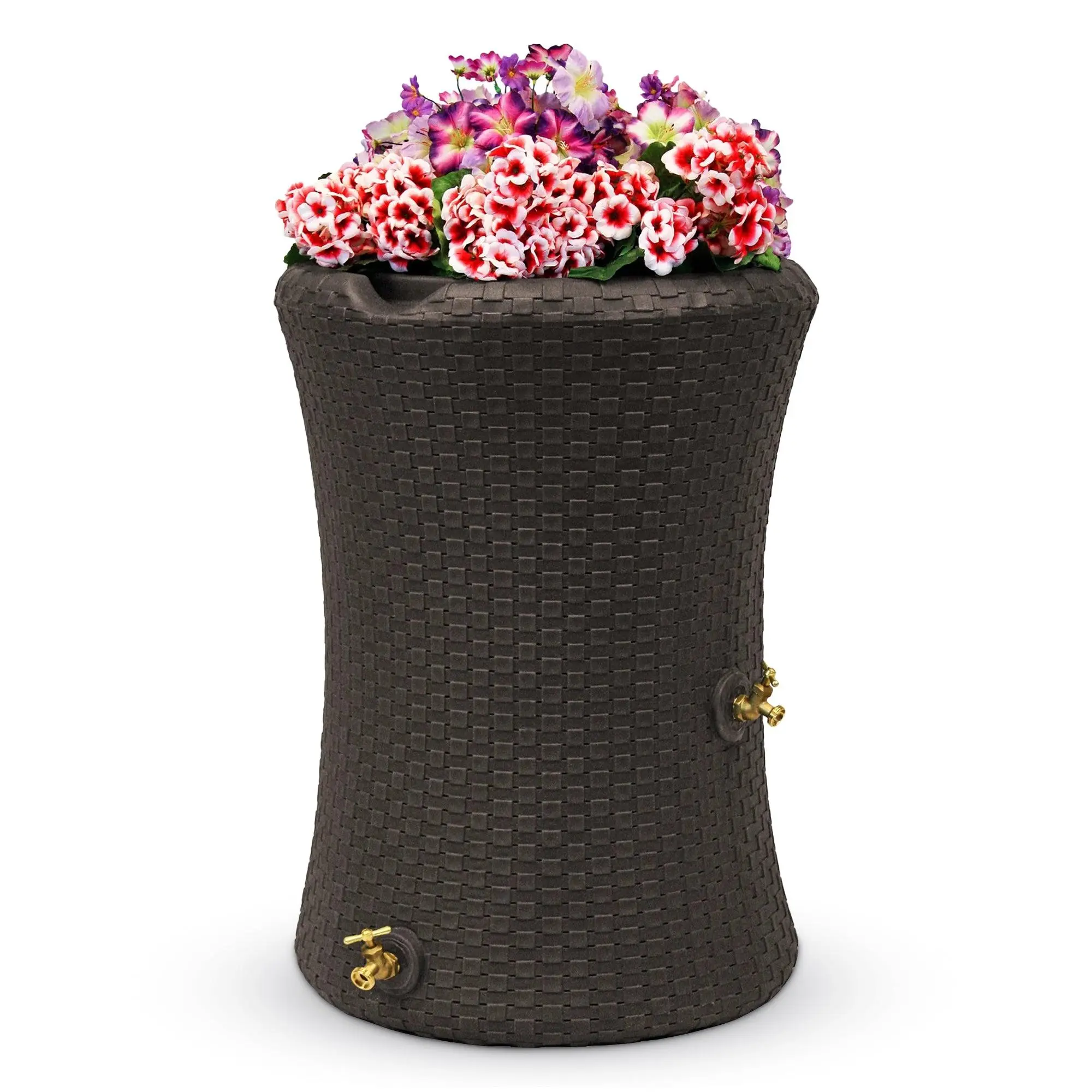 Good Ideas Impressions 50 Gallon Nantucket Rain Barrel Planter, Dark Brown Good Ideas Impressions 50 Gallon Nantucket Rain Barrel Planter, Dark Brown