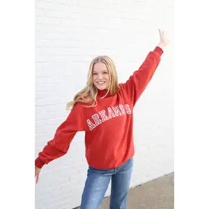 Red Arkansas Mock Neck