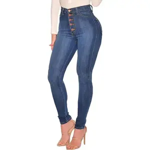 Women’s Waist-Cinching Butt-Lifting Jeans, Distressed Stretch Skinny Colombian Jeans for Women