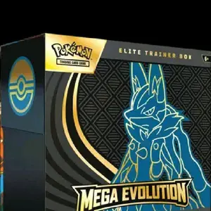 Mega Evolution Elite Trainer Box - Mega Lucario, Official TCG Collectible Trading Cards, Authentic English Trading Card Box
