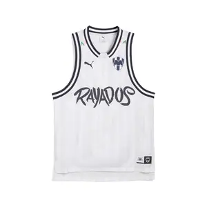 PUMA Mens Hoops X Monterey Crew Neck Sleeveless Replica Jersey Casual - Grey