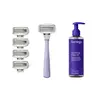 Flamingo Razor + 4pc Refills and Shave Oil Bundle