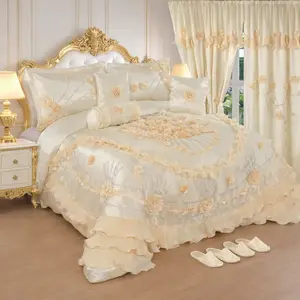 Luxury peach royal bedding set