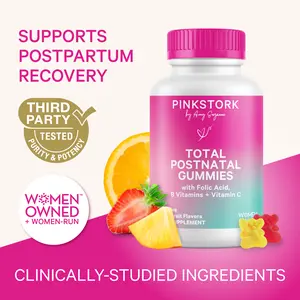 Pink Stork Total Postnatal for Postpartum Women | Capsules or Gummies | 1 Month Supply Multivitamin Liposomal Natural Supplements with Folic Acid B Vitamins & Vitamin C