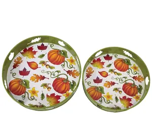 Temp-tations Set of 2 10" and 12" Round Nesting Metal Trays