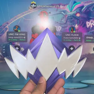 Unreal Rank Badge for Fortnite Fans - 3D Printed and Unique