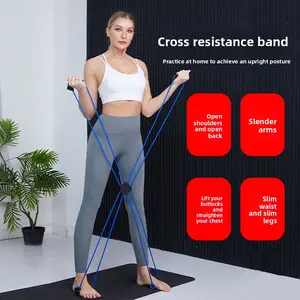 Multifunctional Eight-Character Puller Open Shoulder Fitness Pull Rope Home Yoga Chest Expansion Puller Cross-Border Stretching Belt for Full-Body Training home gym equipment chest expander