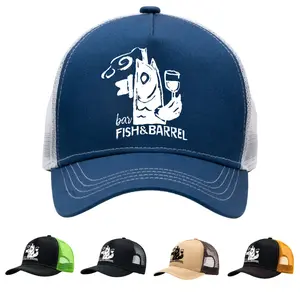 Seafood Bar & Bistro Trucker Cap, Vintage Style Mesh Snapback Hat for Men Women, Adjustable Summer Beach Fishing Hat, Funny Food Lover Gift, Casual Outdoor Streetwear Baseball Cap