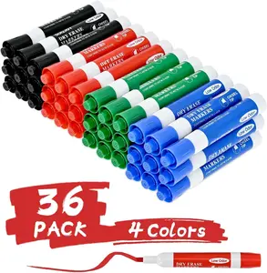 Dry Erase Markers, Chisel Tip Whiteboard Marker, Low Odor Thick Dry Markers, 36 Bulk 4 Assorted Color Markers for /Teacher