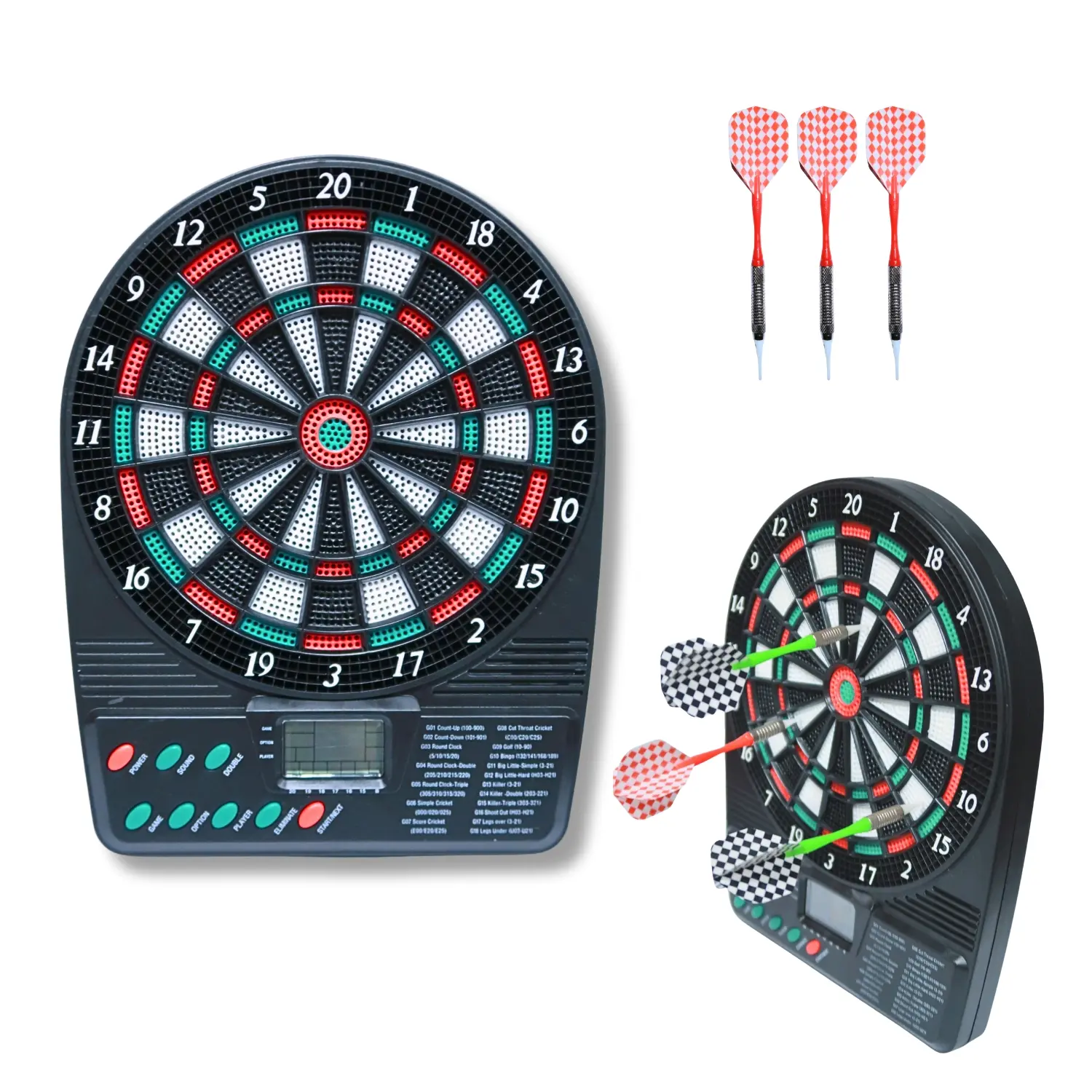 10 Inch Electronic Dart Set, Darts Sets, with Detachable Stand, Wall Mountable Dual Use, 18 Games, 159 Play Modes, Automatic Scoring, Voice Announcer, Sound Effect, Safe Soft Darts, Indoor Party Game, Portable Outdoor Camping Game