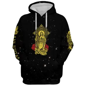 Guardian Icon 3D Print Hoodie |   Faith-Inspired Unisex Design |   Commemorative Blessing Long-Sleeve Sweatshirt