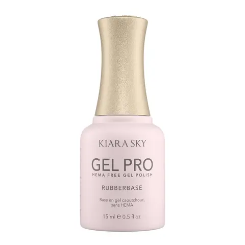 KIARA SKY Rubber Base Gel – HEMA-Free, Flexible Strengthening Base for Thin Weak Nails, Self-Leveling, Chip Resistant, UV/LED Soak-Off | 15ml