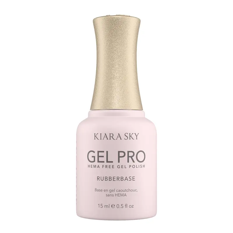KIARA SKY Rubber Base Gel – HEMA-Free, Flexible Strengthening Base for Thin Weak Nails, Self-Leveling, Chip Resistant, UV/LED Soak-Off | 15ml