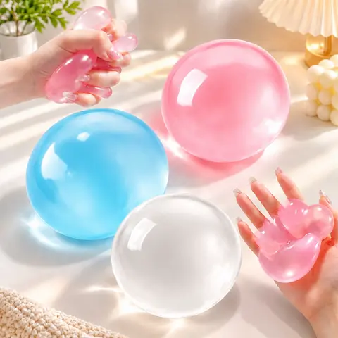 6CM Plain Coconut Oil Squishy Stress Ball - Ultra Soft No-Rebound Moldable Stretchable Squishy Fidgets, Calming Stress Relief Toys for 10-12 Yrs Desk Relaxation Touch Control Fidgets Squishies