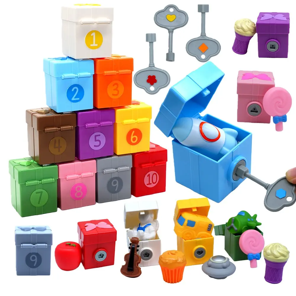 Montessori Gift Surprise Box with Digital Lock, Interactive Unlocking Toy for Kids, Number Puzzle, Perfect Gift for Boys and Girls, Fine Motor Skills Development
