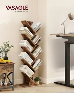 Modern Tree Bookshelf| Space-Saving Floor Bookcase| Storage Shelf for Bedroom & Living Room