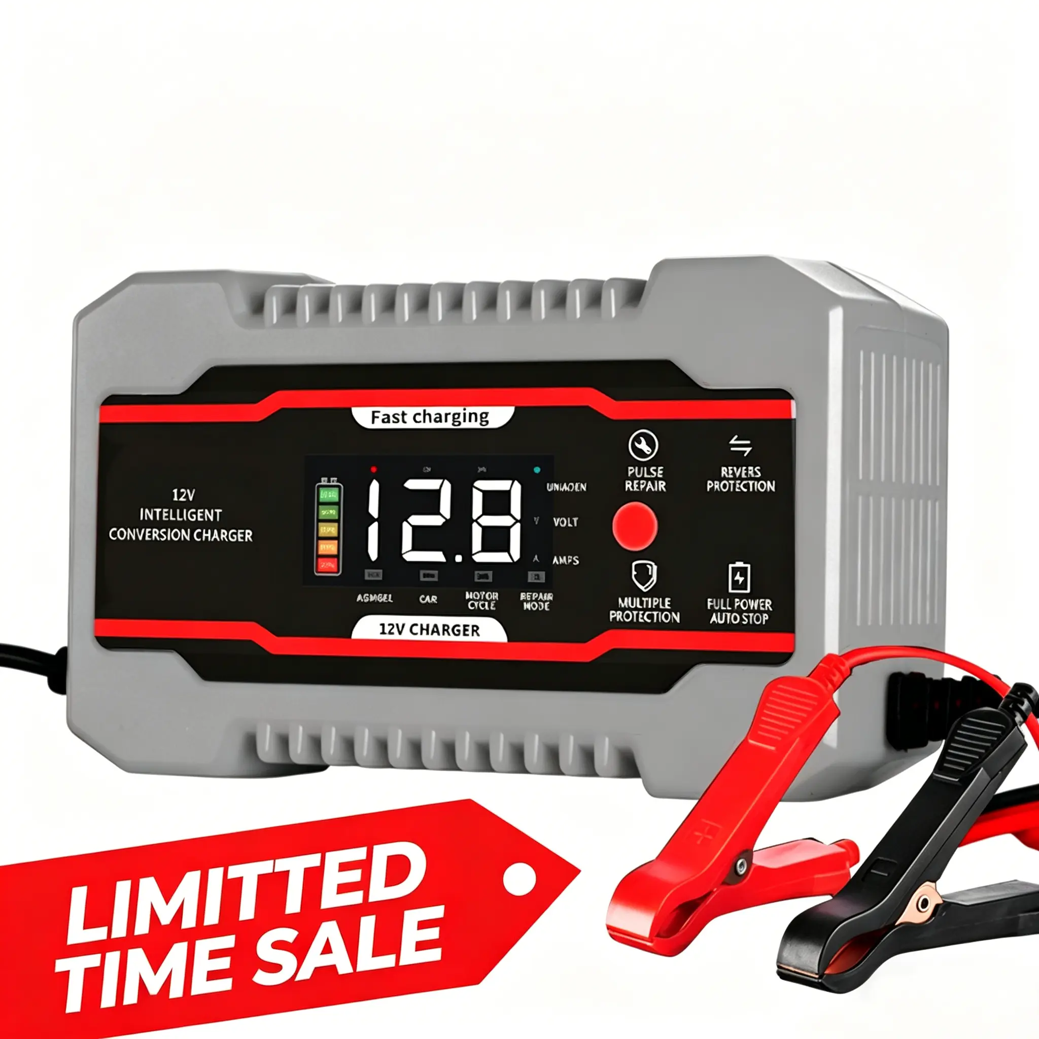 【DealsForYouDays】Portable Car Battery Charger 12V 24V, Automatic Maintainer, Repair, Trickle Charger & Desulfator with Overcharge Protection, Auto Shutoff, 12Volt Battery Charger for Vehicle Motorcycle Boat Lead-acid Batteries - Auto parts!