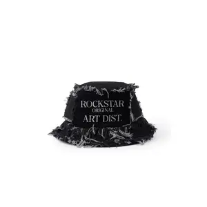 Teamber Black Patchwork Bucket Hat