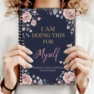 Portable A5 Journal with Weight Loss Strategy, Spiral Binding Notebook, Ideal for Tracking Goals, Compact Design for Easy Carrying