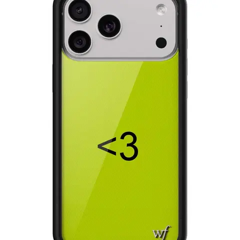 Wildflower Cases x Charlie XCX BRAT Limited Edition Custom iPhone Cellphone Case - Durable Rubber-Polyurethane Shockproof Protector, Raised Black Bumper, Lime Green Aesthetic Smartphone Cover Casing, Women's Owned Small Business Accessory Gift