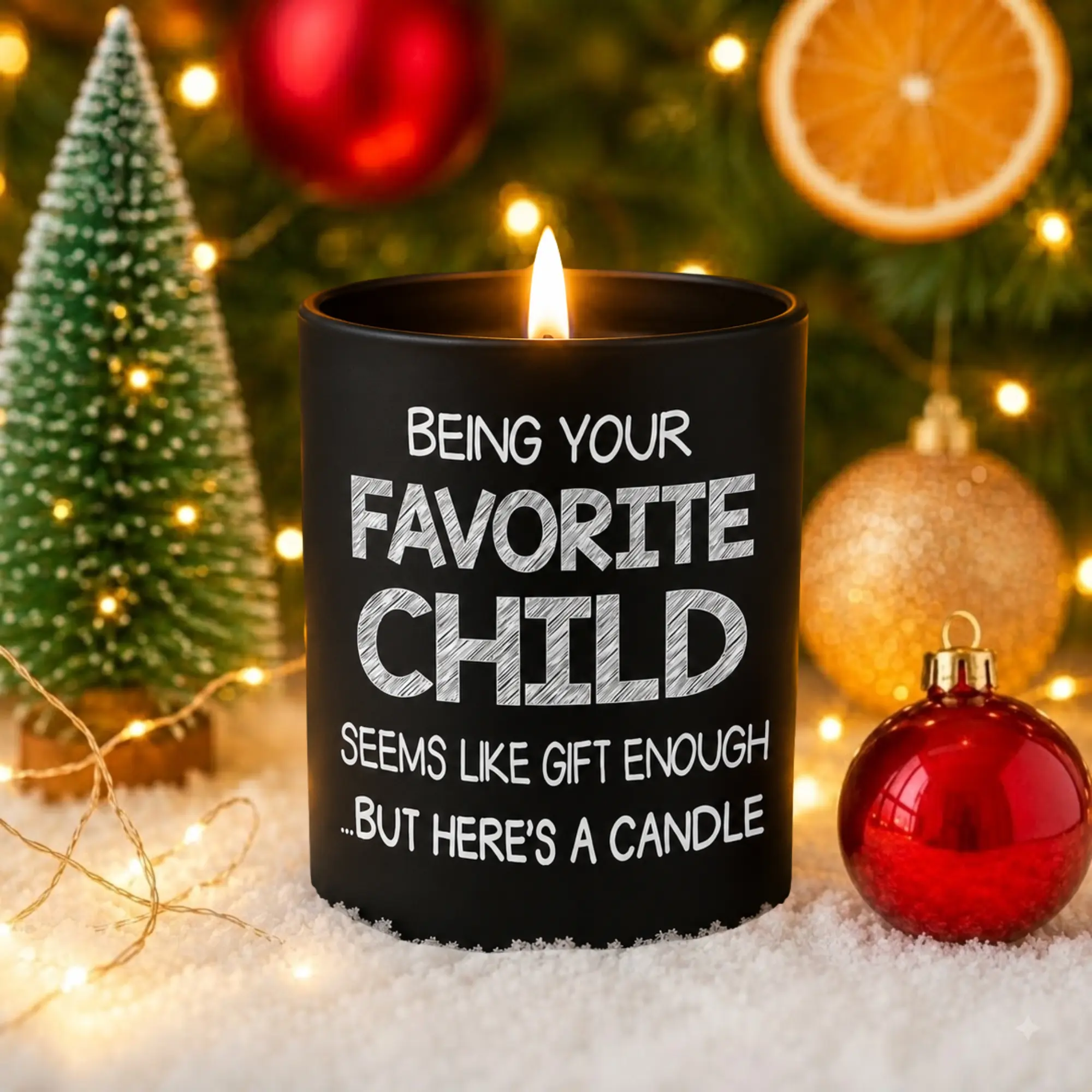 Favorite Child Funny Gifts for Mom Dad, Birthday Gifts for Mom Dad Grandma Grandpa, Vanilla Lavender Scented Candle 10oz Recyclable Glass Jar Fragrance Ornament Perfume