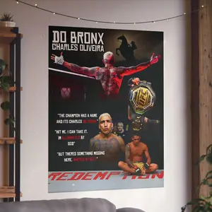 Charles Oliveira Poster, Do Bronx, UFC Poster, MMA Poster, Fighter Motivation, Bedroom Wall Decoration, Wall Decor, Wall Art